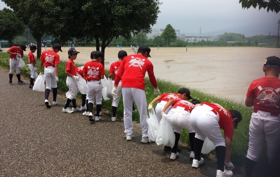 多度アイリスパーク球場・清掃活動（6/29）